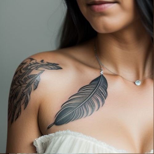 tatuaggio sualla clavicola di una donna